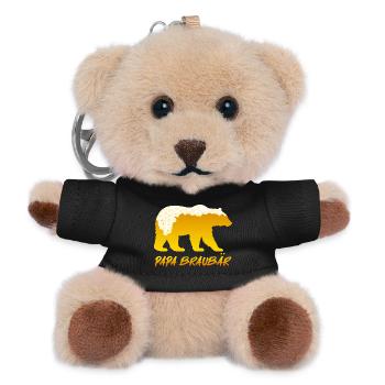 Soon DAD BROWN BEAR Father BROWN BEAR Fatherhood Funny - Teddy Keyring - black - Front