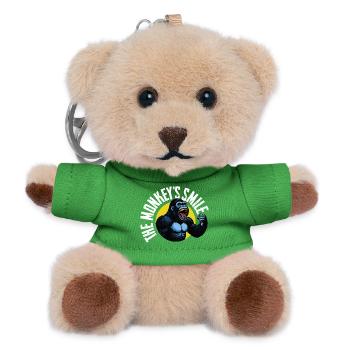 Brüllender Gorilla im Vintage-Stil - Teddy Schlüsselanhänger - Grün - Vorne