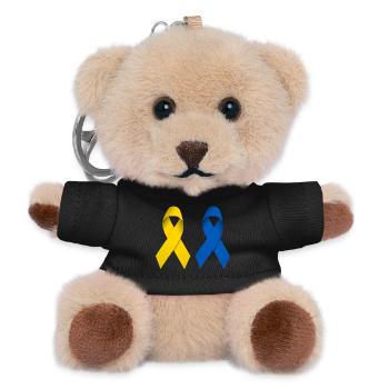 Peace loops for Ukraine - Teddy Keyring - black - Front