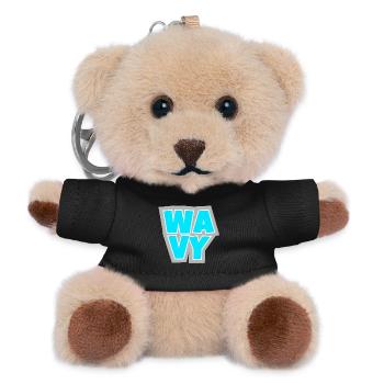 WAVY - locker, cool und immer im Flow. - Teddy Schlüsselanhänger - Schwarz - Vorne