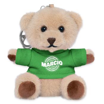 Idée cadeau Marcio - Porte-clés ourson - vert - Devant