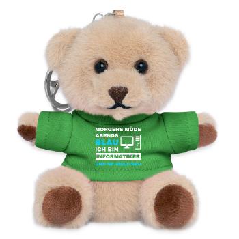 computer scientist programmer admin sayings funny - Teddy Keyring - green - Front