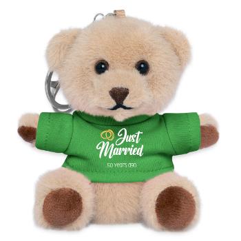 Vient de se marier 50 ans de mariage Anniversaire de mariage - Porte-clés ourson - vert - Devant