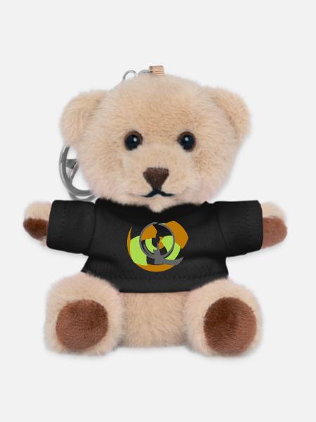 Spiral Orbit Abstract Geometry - Teddy Keyring - black