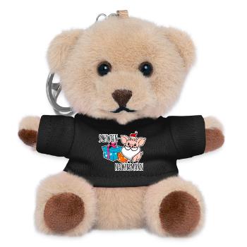 Happy Pig Nights with the Pig Night Man - Teddy Keyring - black - Front