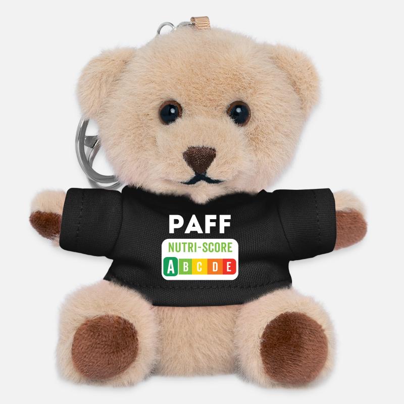 PAFF Nutriscore A – Humour décalé - Porte-clés ourson - noir