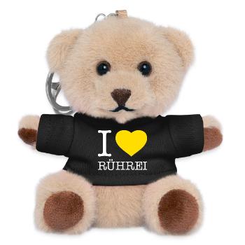 I love Rührei - Teddy Schlüsselanhänger - Schwarz - Vorne
