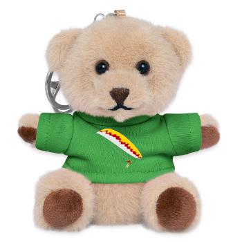 Bunter Gleitschirm - Teddy Schlüsselanhänger - Grün - Vorne
