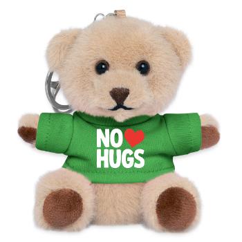 No Hugs Bitte Abstand Halten Umarmung Anti Social - Teddy Schlüsselanhänger - Grün - Vorne
