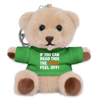 Motorcyclist Passenger - Teddy Keyring - green - Front