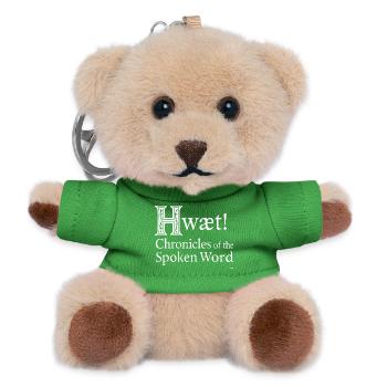 Alphabet runique anglais ancien - Porte-clés ourson - vert - Devant