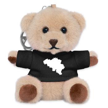 Belgium Country Silhouette - Teddy Keyring - black - Front