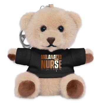Melanated Nurse – HBCU Melanin Pride - Teddy Keyring - black - Front