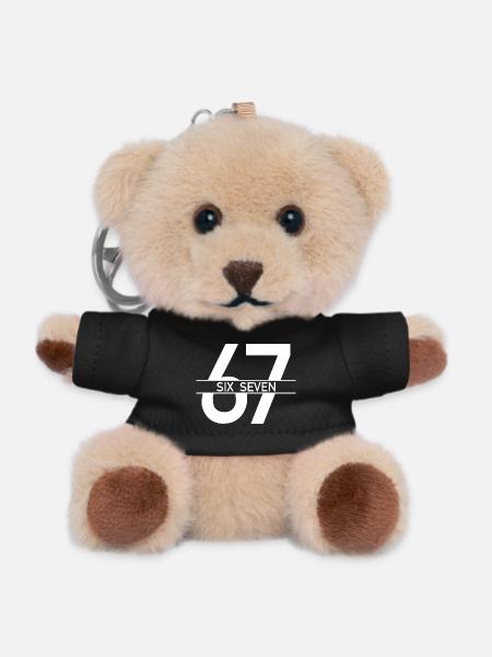67 Six Seven Meme 6 7 clean - Teddy Schlüsselanhänger - Schwarz