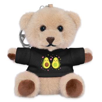 Avocado Love – La moitié parfaite - Porte-clés ourson - noir - Devant