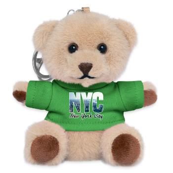 NYC Skyline Block Letters - Teddy Keyring - green - Front