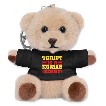 Thrift Shopper Is A Human Right Thrift Store - Teddy Keyring - black - Front