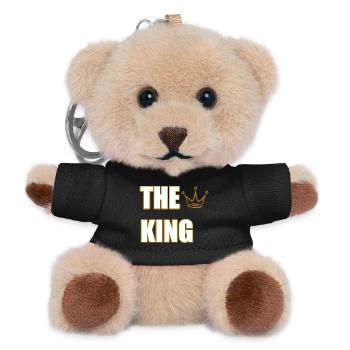 THE KING – Bold Royal Statement Design - Teddy Schlüsselanhänger - Schwarz - Vorne