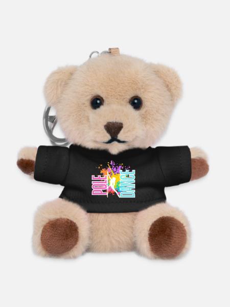 Pole Dance Splash Neon Colors - Teddy Keyring - black