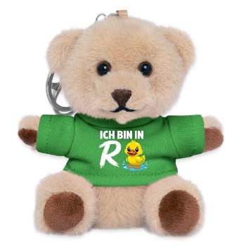 Rente Ente Ich Bin In Rente Geschenk - Teddy Schlüsselanhänger - Grün - Vorne
