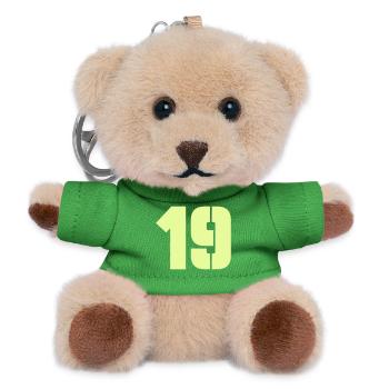 19 - Teddy Keyring - green - Front