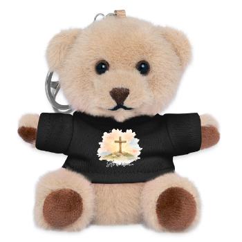 Résurrection Il est Jésus de Pâques ressuscité - Porte-clés ourson - noir - Devant