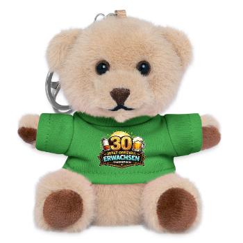 30 Jetzt Offiziell Erwachsen - Teddy Schlüsselanhänger - Grün - Vorne
