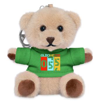 Oldometer 55 fünfundfünfzigster Geburtstag - Teddy Schlüsselanhänger - Grün - Vorne