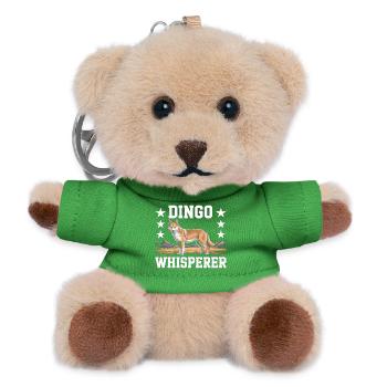 Dingo Australian Wild Dog Animal Lover Design - Teddy Keyring - green - Front