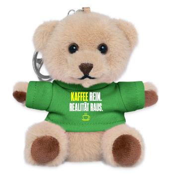 Kaffee Rein Realität Raus - Teddy Schlüsselanhänger - Grün - Vorne