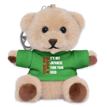 Dreh deinen Kopf, Bier - Teddy Schlüsselanhänger - Grün - Vorne