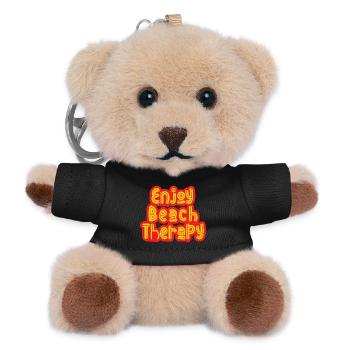 Enjoy Beach Therapy - Teddy Keyring - black - Front