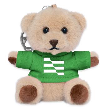 Conception des bandes géométriques - Porte-clés ourson - vert - Devant