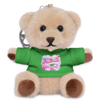 Mama Bonbons et Arc-en-Ciel | Cadeau Maman - Porte-clés ourson - vert - Devant