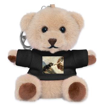 Mème du chien berger de la main du chien Dieu - Porte-clés ourson - noir - Devant
