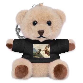 Mème du chien God God Hand du chien bouledogue français - Porte-clés ourson - noir - Devant