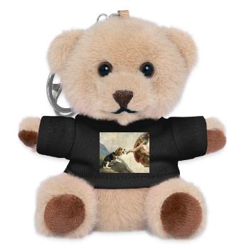 Dog God Hand Beagle Dog meme - Teddy Keyring - black - Front
