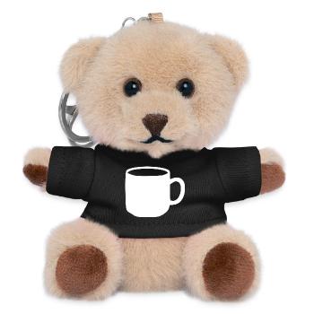 Cadeau de la tasse blanche - Porte-clés ourson - noir - Devant