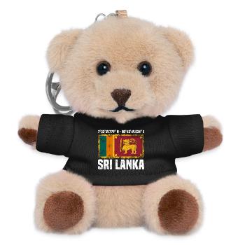 Sri Lanka Coordinates - Teddy Keyring - black - Front