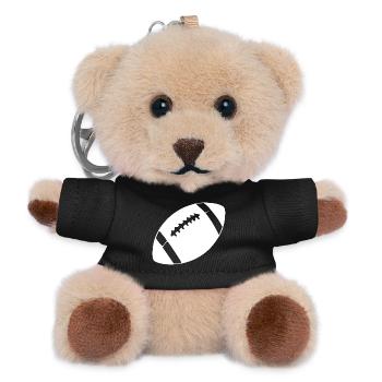 american_football_weiss_Geschenk - Teddy Schlüsselanhänger - Schwarz - Vorne