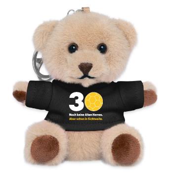 30. Geburtstag Handball – Noch keine Alten Herren - Teddy Schlüsselanhänger - Schwarz - Vorne