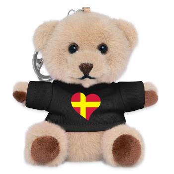  heart - Teddy Keyring - black - Front
