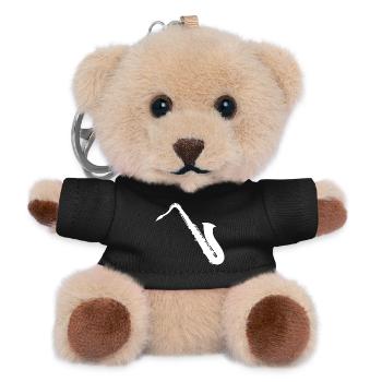 Saxophon - Teddy Schlüsselanhänger - Schwarz - Vorne