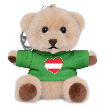 Austria heart - Teddy Keyring - green - Front