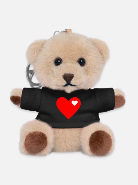 Saint-Valentin, Saint-Valentin, Saint-Valentin - Porte-clés ourson - noir