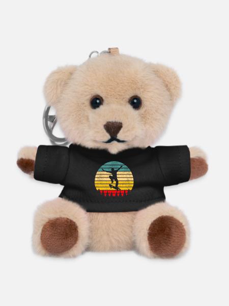 Skater Skateboard - Porte-clés ourson - noir