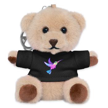 Kolibri Vogel niedliche Tiere - Teddy Schlüsselanhänger - Schwarz - Vorne