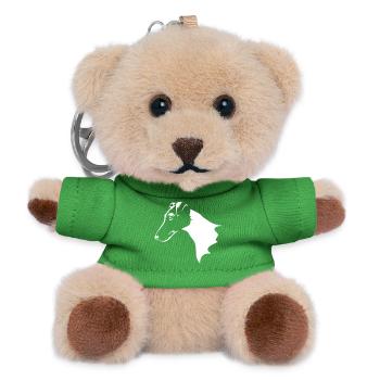 Fox Terrier Head "Black Edition" - Teddy Keyring - green - Front