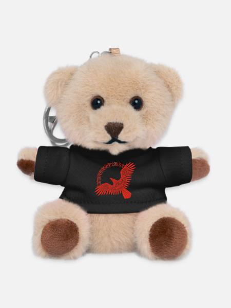 Aigle viking rouge - Porte-clés ourson - noir