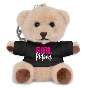 Girl Mom Tochter Mutter Mama - Teddy Schlüsselanhänger - Schwarz - Vorne